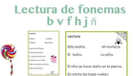 Lecturas Para Primero Fonemas B V F H J Fichas