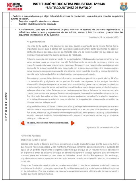 Escribimos Una Carta A Un Familiar O Amigo Docx