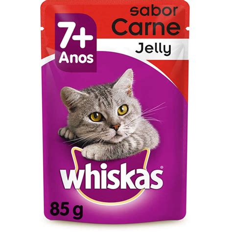 Whiskas Sachê 7 Jelly Carne 85 g Pet Days