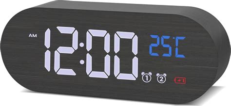 aboveClock Réveil Numérique avec 2 Alarme Réveil Rechargeable LED