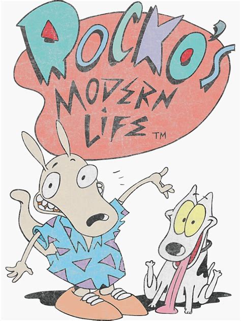 Nickelodeon Rockos Modern Life Rocko And Spunky Sticker For Sale By