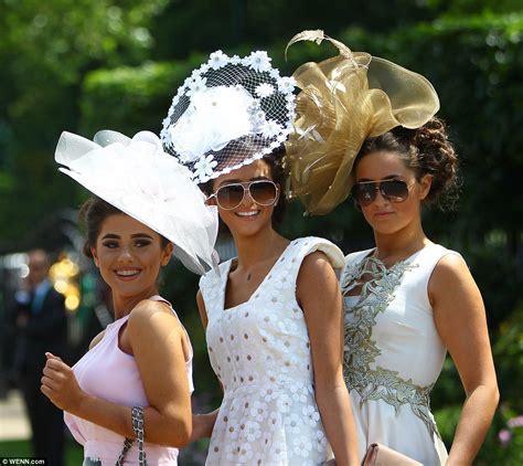 Ascot Ladies Day Racegoers In Supersized Hats And Chic Dresses Daily