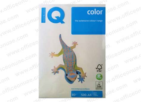 Eol Mondi Iq Color Paper A Gsm Sheets Ream Cream