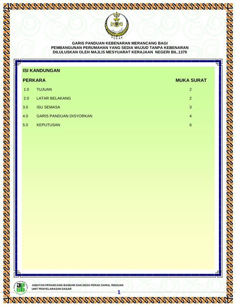 PDF ISI KANDUNGAN PERKARA MUKA SURAT DOKUMEN TIPS