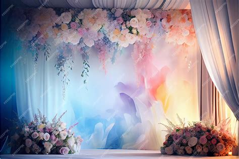 Premium Photo Elegant Floral Wedding Backdrop Wallpaper