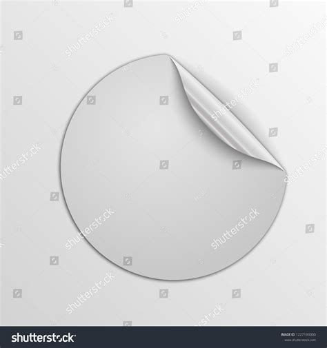 White Round Sticker Isolated Vector Illustration Stock Vector Royalty