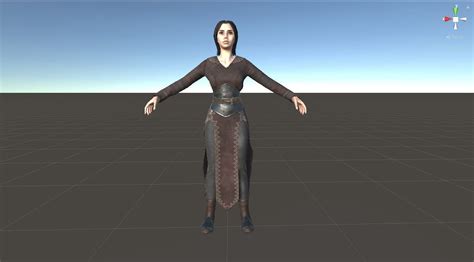 3d Model Warrior Woman Vr Ar Low Poly Cgtrader