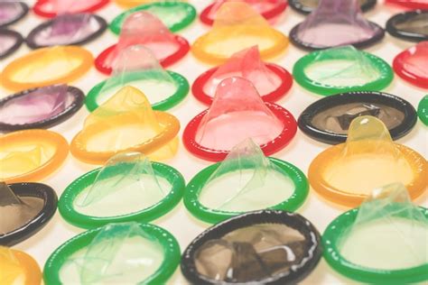 Premium Photo Colorful Condoms Background Top View