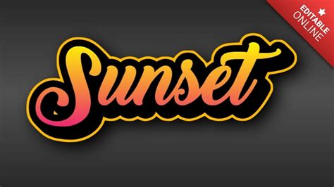 Sunset Yellow And Pink 3d Text Effect Generator