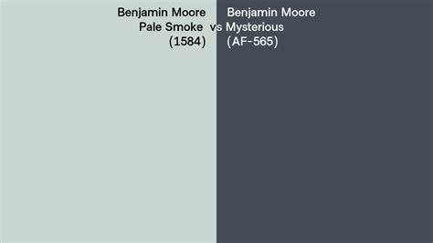 Benjamin Moore Pale Smoke Vs Mysterious Side By Side Comparison