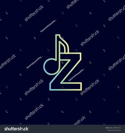 Music Note Logo Design Brand Letter Stock Vector Royalty Free