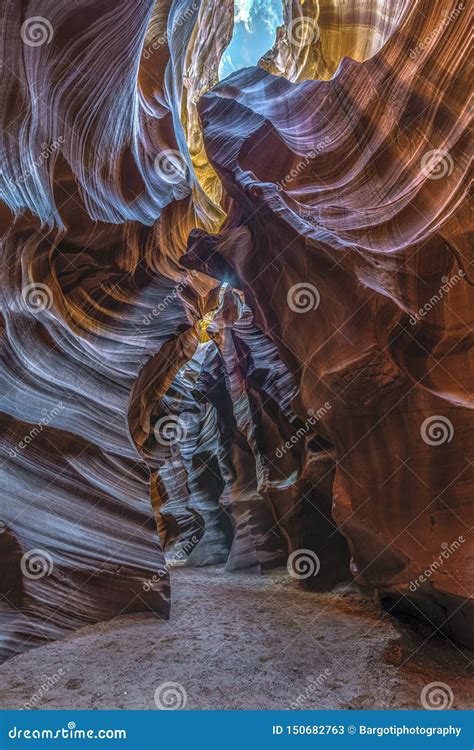 Rock Formation In Antelope Canyon In Page Arizona Usa Stock Image