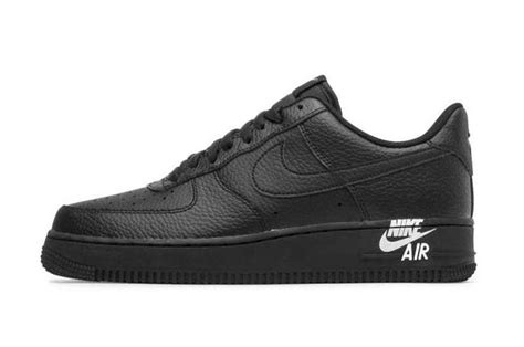 Nike Air Force 1 07 Leather Emblem Releases In Black Nike Air Force