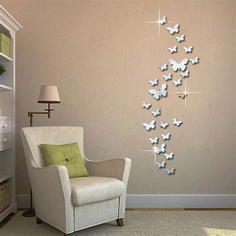 Mirrored Butterfly Self Adhesive Wall Decals Homedecor Decor