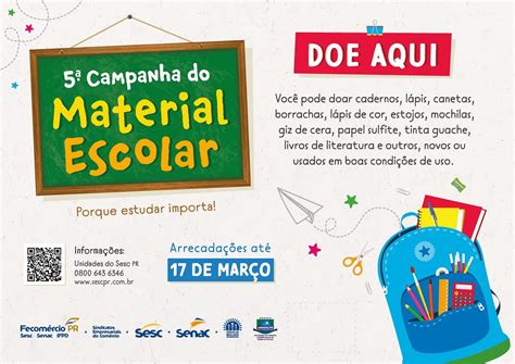 Sesc PR inicia 5ª Campanha do Material Escolar vilaamais br