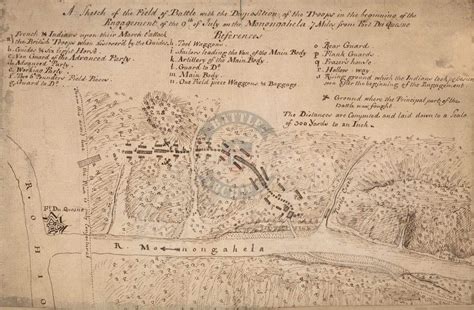 Monongahela, Pennsylvania 1755 Battle Map – Battle Archives