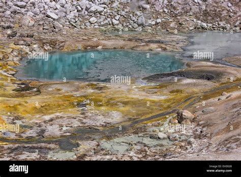 Volcanic Activity Creates Colorful Hydrothermal Features Colored By