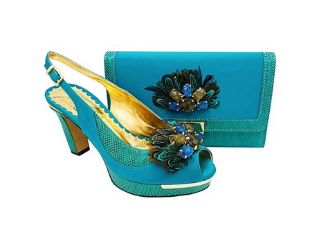 Nova Limited Edition Teal Shoes And Bag Set Mary Shoes