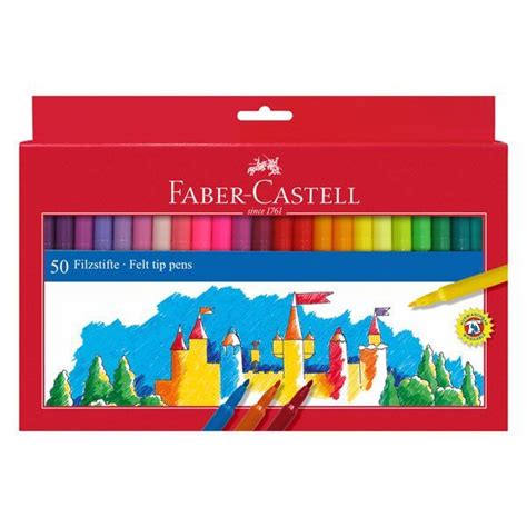 Faber Castell Estuche Con 50 Rotuladores Escolares