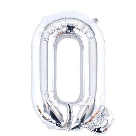 Buy Silver Letter Q Air Inflated Balloon For Gbp Card Factory Uk