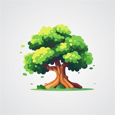 Baum Vektor Illustration Baum Logo Design Premium Vektor