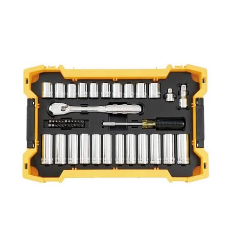 DEWALT 3 8 In And 1 2 In Drive Mechanics Tool Set With Toughsystem