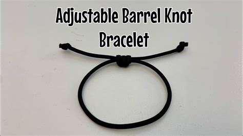 Adjustable Sliding Knot Bracelet With Barrel Knot YouTube