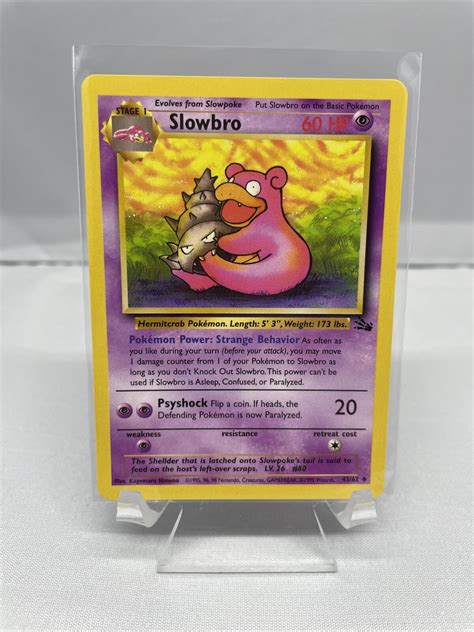 Pok Mon Tcg Slowbro Fossil Regular Unlimited Uncommon Ebay