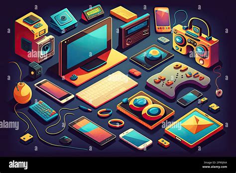 A Set Of Icons Representing Various Electronic Devices Software And