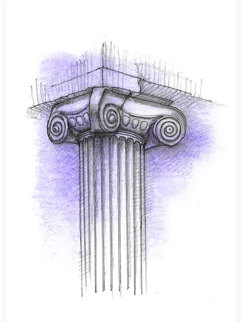 "Ionic style Greek column" Sticker for Sale by matteo-sketcher | Redbubble