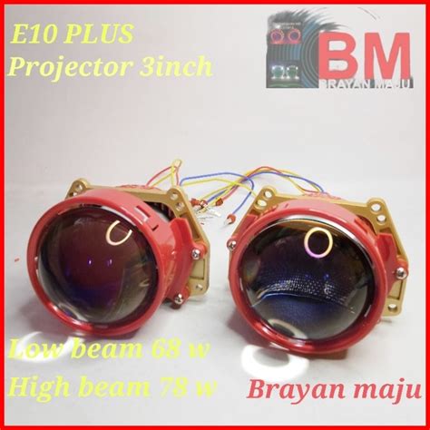 Jual Vahid Biled E Plus Led Projector Inch Purple Lens Sepasang