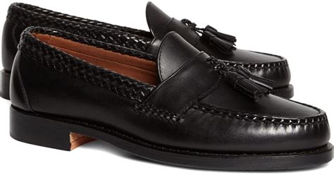 Lyst - Brooks Brothers Braid Strap Tassel Penny Loafers in Black for Men