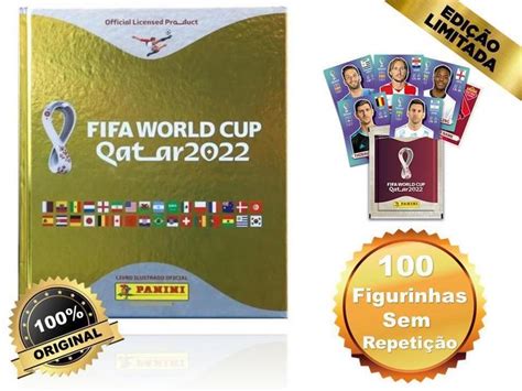 Album Copa Do Mundo 2022 Capa Dura Dourada 100 Figurinhas Panini Álbum De Figurinhas