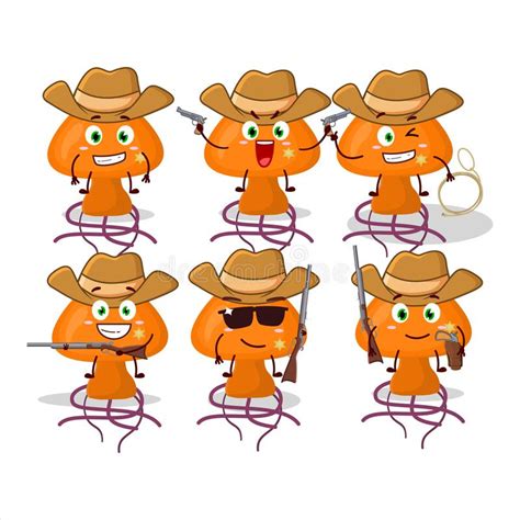 Cool Cowboy Moordecovirus Cartoon Character With A Cute Hat Stock