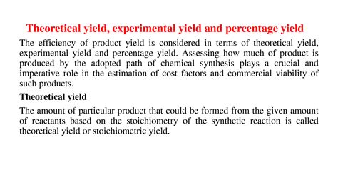 Theoretical Yield Formula