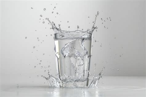 Premium Photo Water Splash In Glass Isolated On White Background