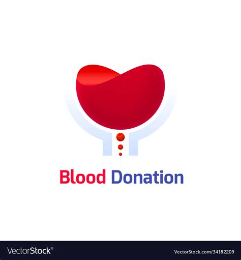 Blood donation logo template Royalty Free Vector Image