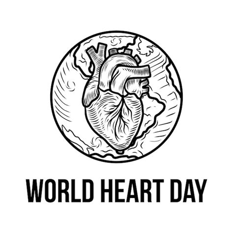 Premium Vector Happy Medical World Heart Day Concept Background Hand