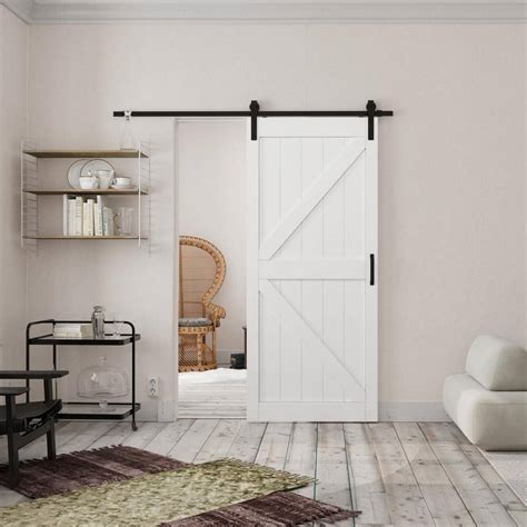 Tenoner In X In K Frame White Finished Mdf Barn Door Slab