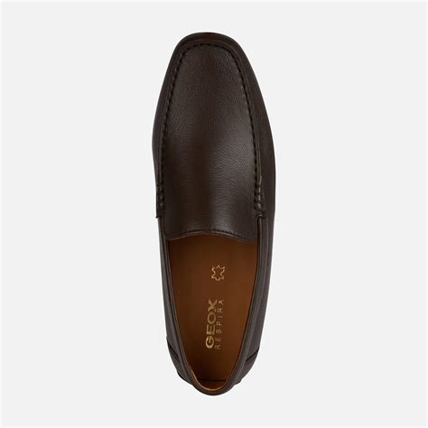 Geox® Kosmopolis Grip Mocassins En Cuir Marron Homme Geox®