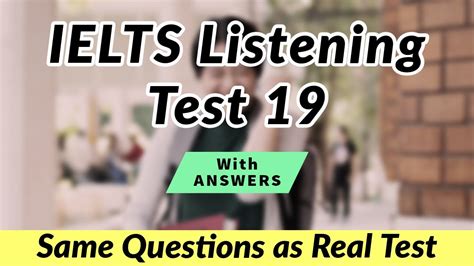 Listening IELTS Practice Test 2022 IELTS Listening Test 19 With