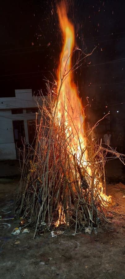 Holika Dahan In India Holika Dahan Is Hindu Festival Stock Photo