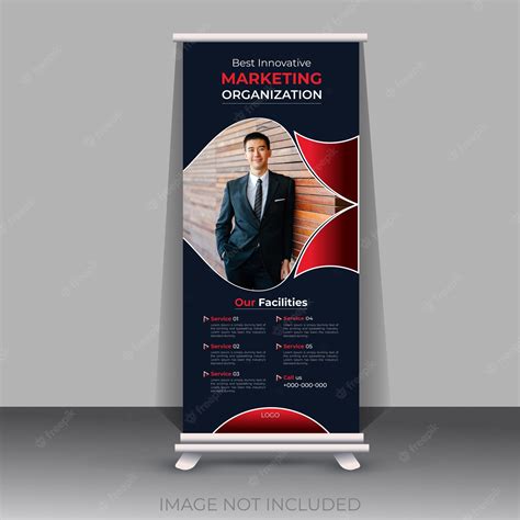 Premium Vector Professional Roll Up Stand Banner Template Design