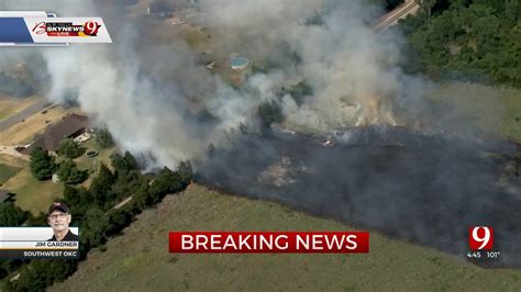 Crews Battle Multiple Grass Fires In Southwest Oklahoma City