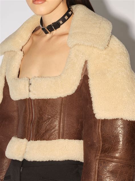 Cropped Shearling Jacket Ambush Official