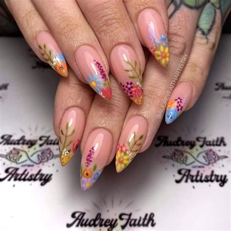 Almond Nails For A Cute Spring Update Pastel Flower Nails Artofit