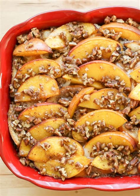 Peaches And Cream French Toast Casserole Barefeet In The Kitchen