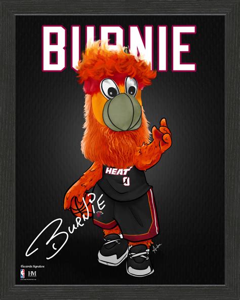 Miami HEAT Burnie Caricature 12" x 15" Framed Photo – Miami HEAT Store