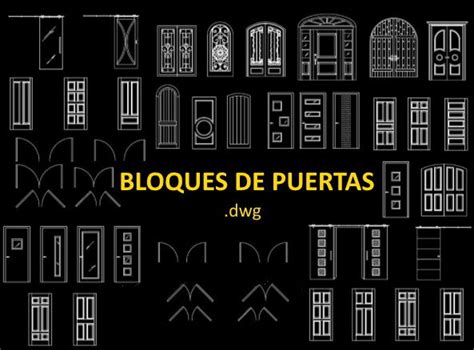 Bloques De Puertas AutoCAD Descargar Bloques AutoCAD Autocad