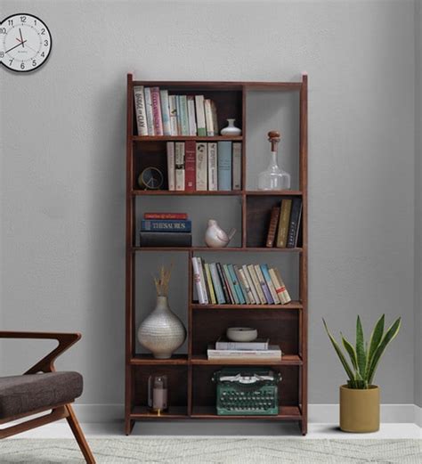 Buy Jigsaw Sheesham Wood Book Shelf In Provincial Teak Finish Online Contemporary Book Shelves